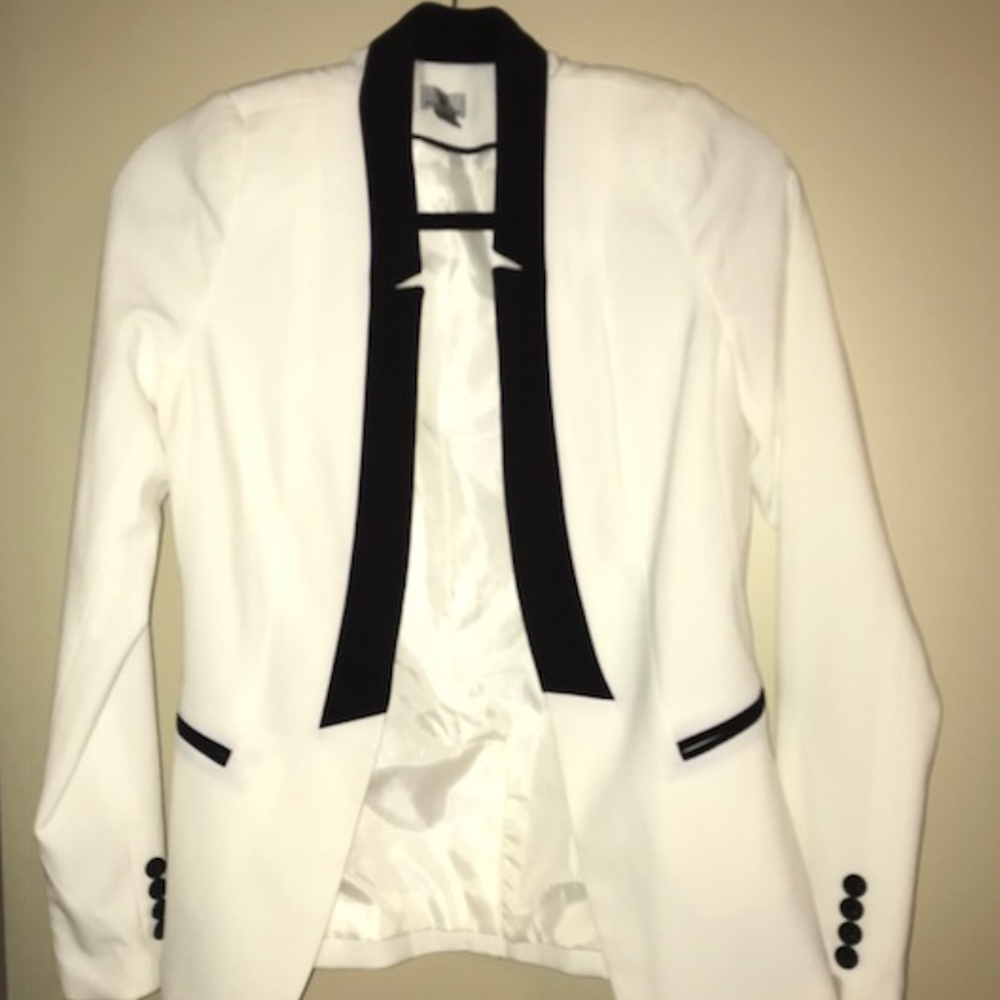 Black and White Contrast Blazer